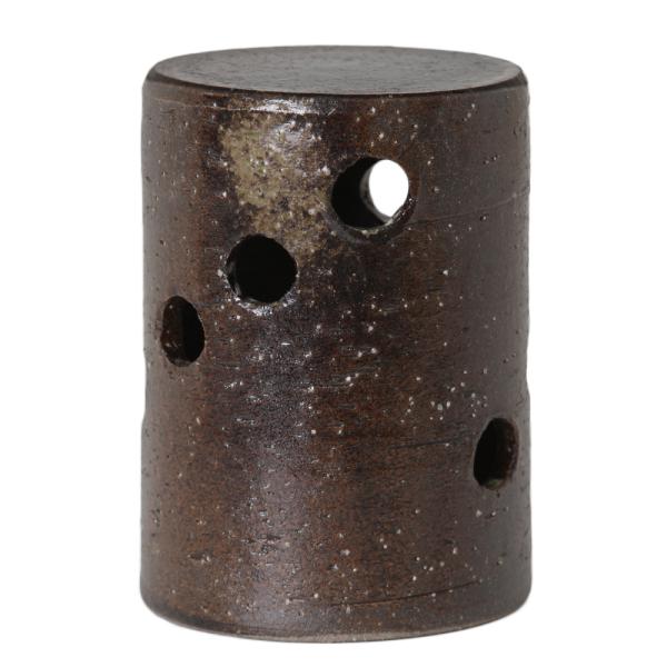 凛　睡蓮鉢単品　ビオトープ　鉢　ガーデニング　園芸用品　水鉢　３０ｃｍ〜　陶製　メダカ　sai_medaka　sai_yakisime　leafnewjan　medaka_house　炭化　20210903　ｙ21ｍ09　ＴＮ　益子焼　メダ...