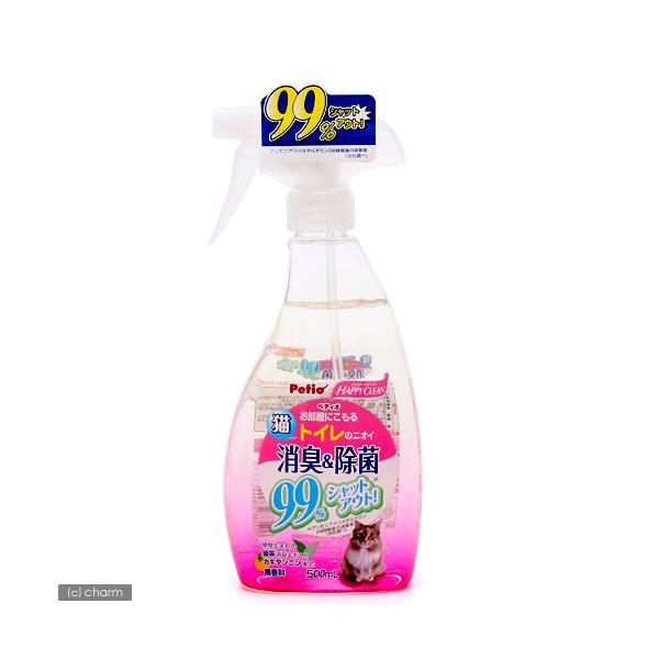 他サイト： ペティオ　ハッピークリーン　猫トイレのニオイ　消臭＆除菌　５００ｍｌの商品画像