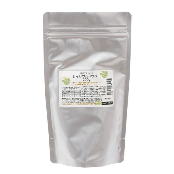 メーカー：(株)リーフ Leaf Corp ２００ｇ　詰め替え用　犬　猫　サイリウムパウダー　水溶性　食物繊維　オオバコ　オオバコ科　種子　ペット　サプリ　サプリメント　繊維質　犬猫用　パウダー　サイリウム粉末　20230327　MI　y2...