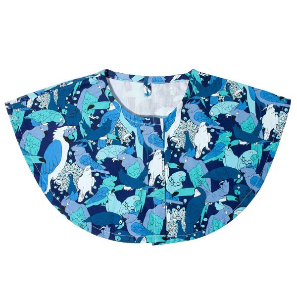 メーカー：(株)リーフ Leaf Corp 衣服の汚れ防止　放鳥ケープ　鳥柄　ネイビー　4582645943059　リーフコーポレーション　リーフコーポ　リーフ　ＬＥＡＦ　Corp　鳥　トリ　小鳥　用品　鳥用品　フン防止　糞　肩かけ　ガード...