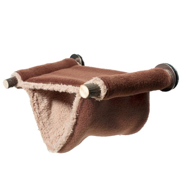 メーカー：(株)リーフ Leaf Corp パーチ付き　２段ハンモック　小　ブラウン　4582645943592　リーフコーポレーション　リーフコーポ　リーフ　ＬＥＡＦ　Corp　necoyama工房　鳥　止まり木　おもちゃ　玩具　バードト...