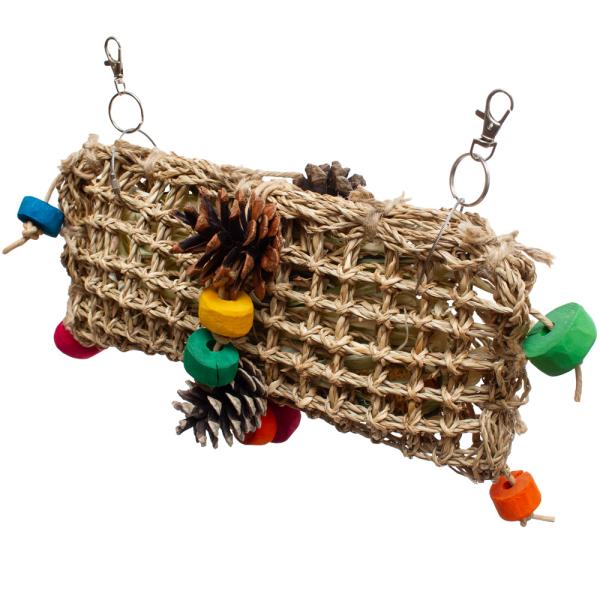 メーカー：(株)リーフ Leaf Corp 小鳥のい草のポーチ　中型インコ　大型インコ　ハンドメイド　おもちゃ　4582645945527　リーフコーポレーション　リーフコーポ　リーフ　ＬＥＡＦ　Corp　necoyama工房　鳥　おもちゃ...