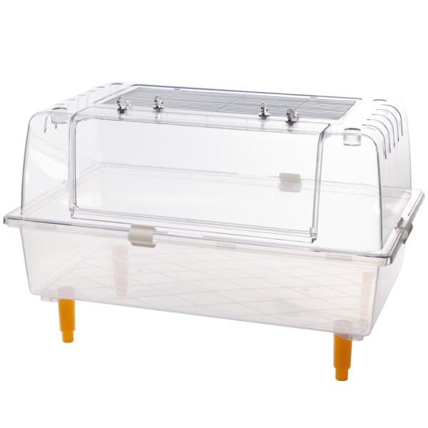 メーカー：(株)リーフ Leaf Corp ハムスター用　脚付き　６０．５×３７．５×４１ｃｍ　4582645946111　小動物　ハムスター　ケージ　ケース　飼育ケージ　クリア　hwlist　ｋｓｚｋ　ゴールデンハムスター　キンクマ　モル...