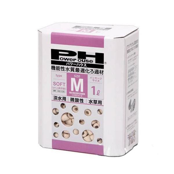 他サイト： パワーハウス　ソフトタイプ　Ｍサイズ　淡水用　１リットル　微酸性　ろ材　ｐＨ維持の商品画像