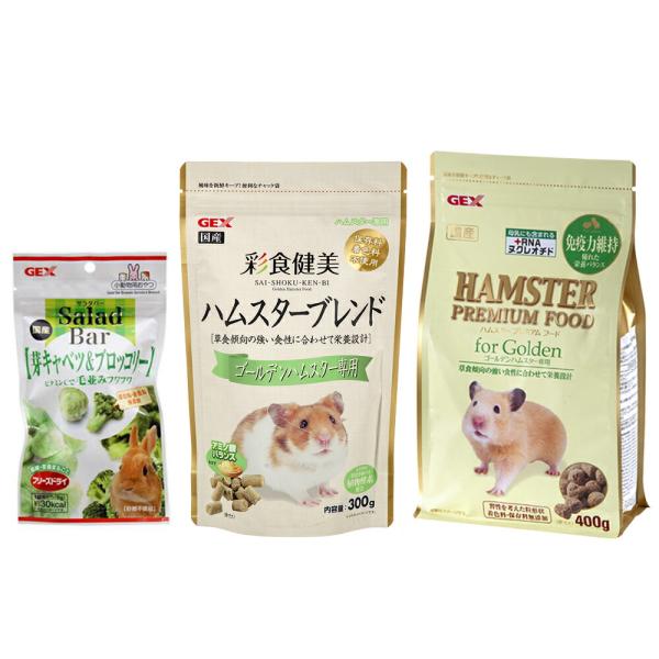 GEX（ジェックス） ゴールデンハムスター専用フード2種＋おやつセット