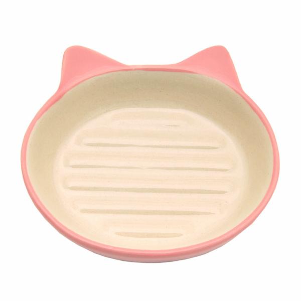他サイト： プラッツ　ペットレジオスデザイン　イージーダイナーキャットディッシュ　ピンクの商品画像
