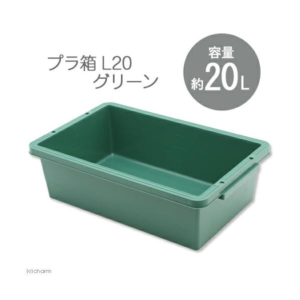 Ｅ−ＣＯＮ　プラ箱　Ｌ２０　グリーン（幅５４．１×奥行き３４．５×深さ１５．６ｃｍ　約２０Ｌ）　お一人様２点限り