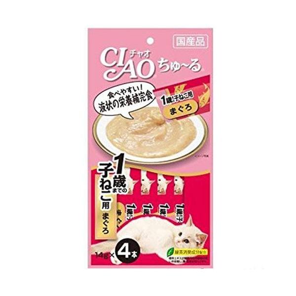 いなば　ＣＩＡＯ　チャオ　ちゅ〜る　１歳までの子ねこ用　まぐろ　１４ｇ×４本　６袋入り　ちゅーる　チュール　子猫　猫