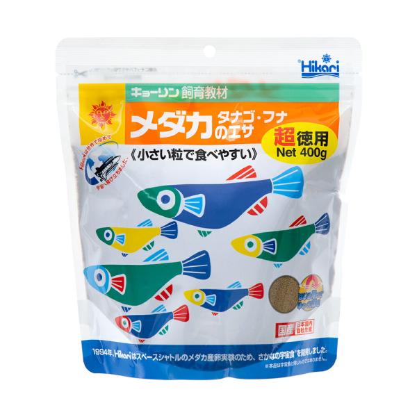 他サイト： キョーリン　メダカ・タナゴ・フナのエサ　超徳用　４００ｇ　メダカの餌　日本産淡水魚　お一人様３０点限りの商品画像