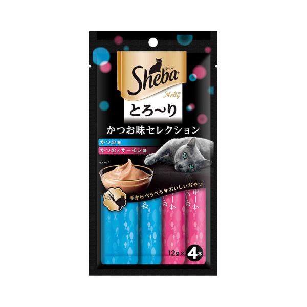 シーバ　とろ〜り　メルティ　かつお味セレクション　１２ｇ×４Ｐ　キャットフード