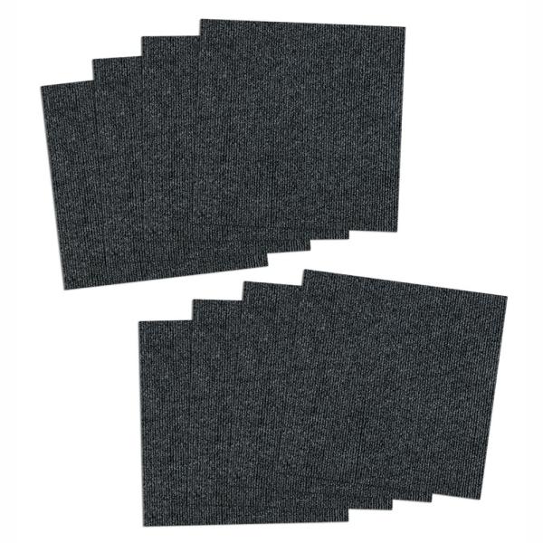 アウトレット品　サンコー　おくだけ吸着　撥水タイルマット　３０×３０ｃｍ　ダークグレー　８枚入　訳あり