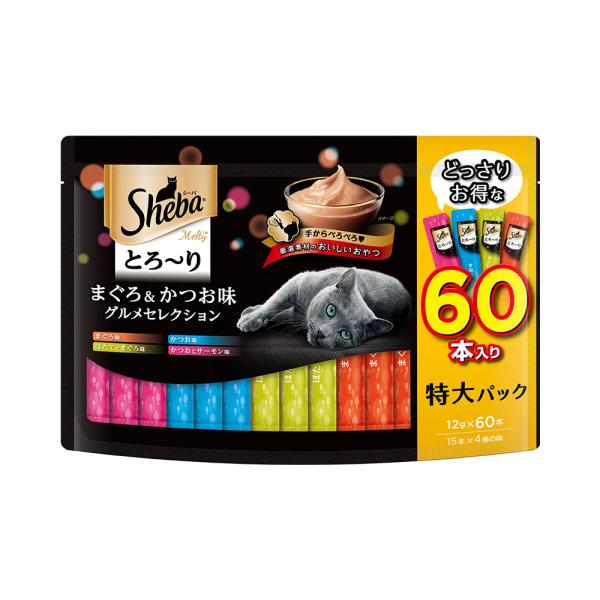 シーバ　とろ〜り　メルティ　まぐろ＆かつお味グルメセレクション　１２ｇ×６０Ｐ　キャットフード