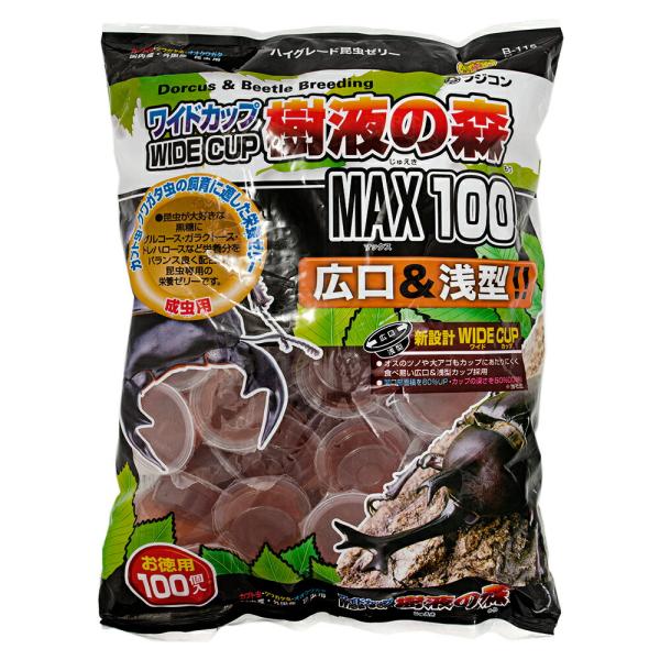 他サイト： フジコン　昆虫ゼリー　ワイドカップ　樹液の森　１００Ｐ　１６ｇ×１００個入りの商品画像