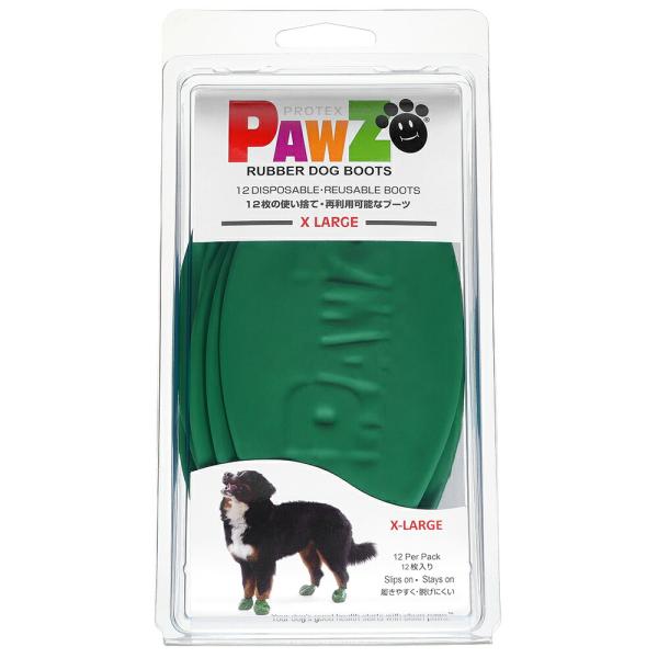 他サイト： 犬　靴　Ｐａｗｚ　ラバードッグブーツ　ＸＬ　ダークグリーン　犬用の商品画像
