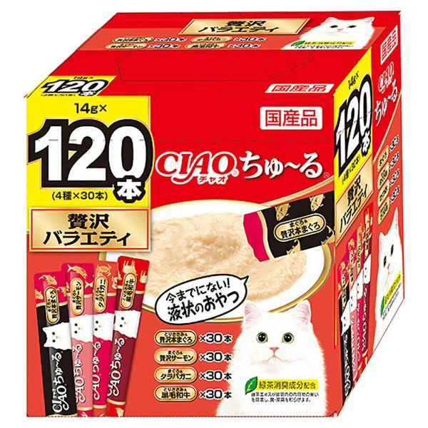 いなば　ＣＩＡＯ　ちゅ〜る　贅沢バラエティ　１４ｇ×１２０本　ちゅーる　チュール　猫