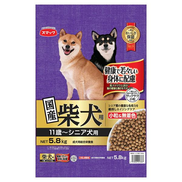 他サイト： ドッグフード　スマック　柴犬用　１１歳〜シニア犬用　５．８ｋｇ　国産の商品画像