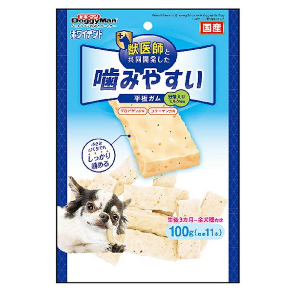 他サイト： ドギーマン　ホワイデント　噛みやすい　平板ガム　野菜入り　１００ｇの商品画像