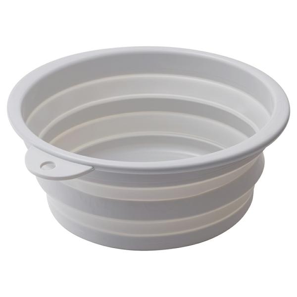 伊勢藤　折りたたみ　ソフトタブ　１２Ｌ　グレー　たらい　バケツ