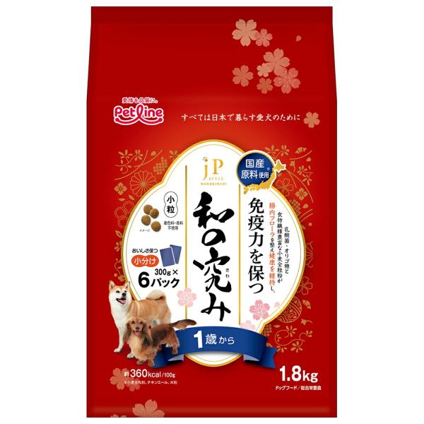 ドッグフード　ＪＰスタイル　和の究み　小粒　１歳から　１．８ｋｇ（３００ｇ×６）