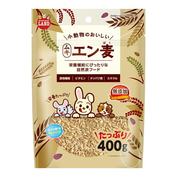 他サイト： マルカン　小動物のおいしいムキエン麦　４００ｇの商品画像