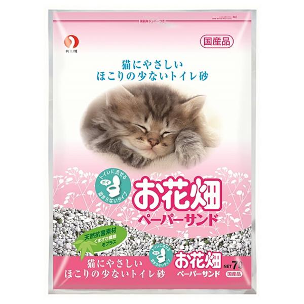 他サイト： 猫砂　お花畑　ペーパーサンド　７Ｌ　猫砂　紙　流せる　燃やせる　お一人様６点限りの商品画像
