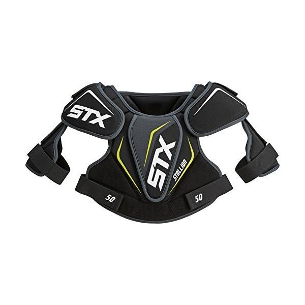 STX Lacrosse Stallion 50 Shoulder Pad, Black, 2X-Small