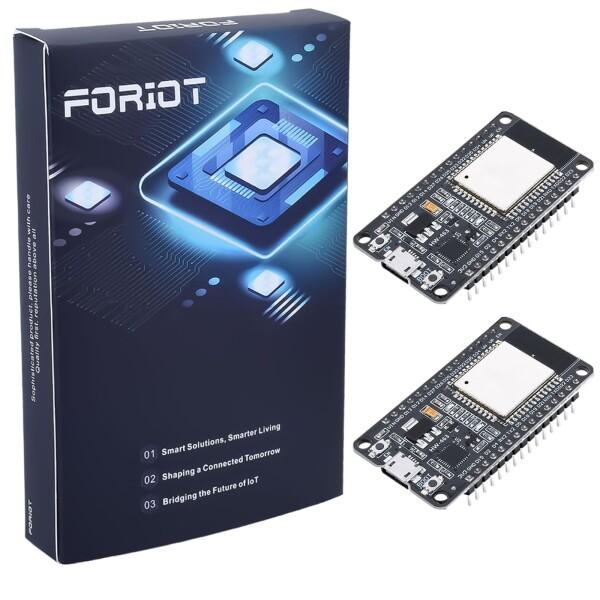 FORIOT 2個 ESP32 ESP-WROOM-32 開発ボード CP2102 MicroUSBコネクタ はんだピン ESP-32S LWIPプロトコル、freertosをサポート 150Mbpsの速度 TLS 1.2内蔵商品コード：4...