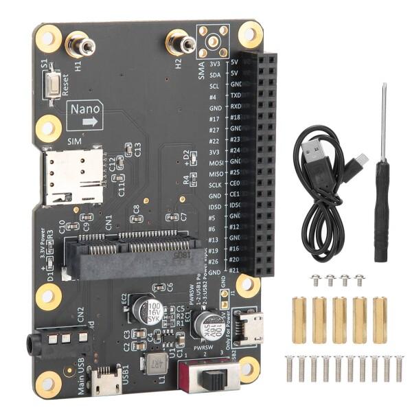 4G / 3G LTE Base Hat for Raspberry Pi 4/3/2 / B and Module Computer Board to USB with SIM Card Raspberry Pi Accessories商...