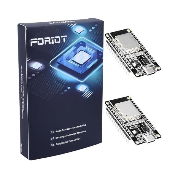 FORIOT 2個 ESP32 ESP-WROOM-32 開発ボード CP2102 Type-Cコネクタ はんだピン ESP-32S LWIPプロトコル、freertosをサポート 150Mbpsの速度 TLS 1.2内蔵商品コード：490...