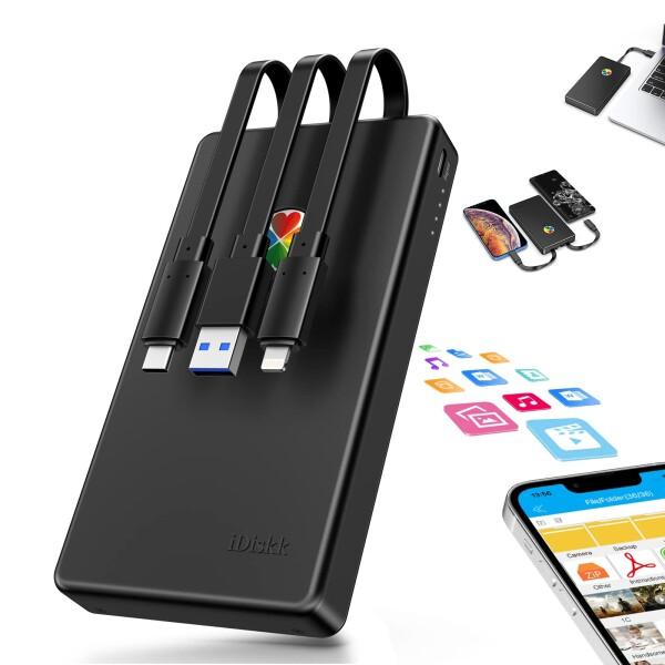 iPhone 外付けHDD 2TB 外部メモリフラッシュドライブ ハードディスク iDiskk iPhone外付けハードドライブ 2TB 2.5インチ外部hdd