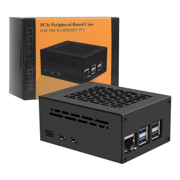 Geekworm Raspberry Pi 5 ケース(P579)、 Pi 5とX1000 / X1001 / X1003 / M901 PCIe M.2 NVMe 拡張ボードに適用(ラズパイや拡張ボードなどは付属していません)商品コード：...