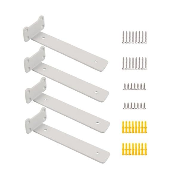 パイプ型　アイアン棚受け20本　15cm×10cm スクエア棚受け 角パイプタイプ 3口 – ENOMI