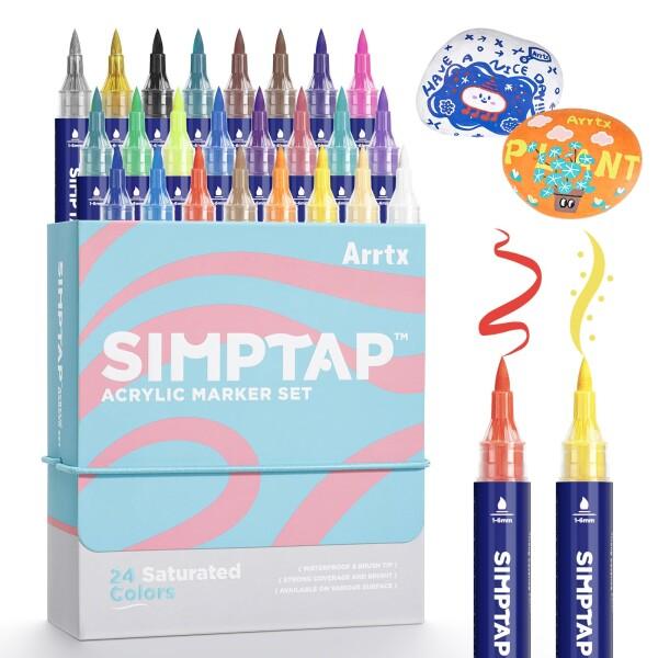 Arrtx アクリルマーカー Simptapシリーズ ペイントペン ブラシ