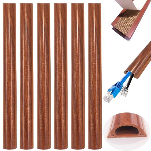 WJSD 配線カバー 木目 床用 ケーブルカバー 壁 配線モール 配線