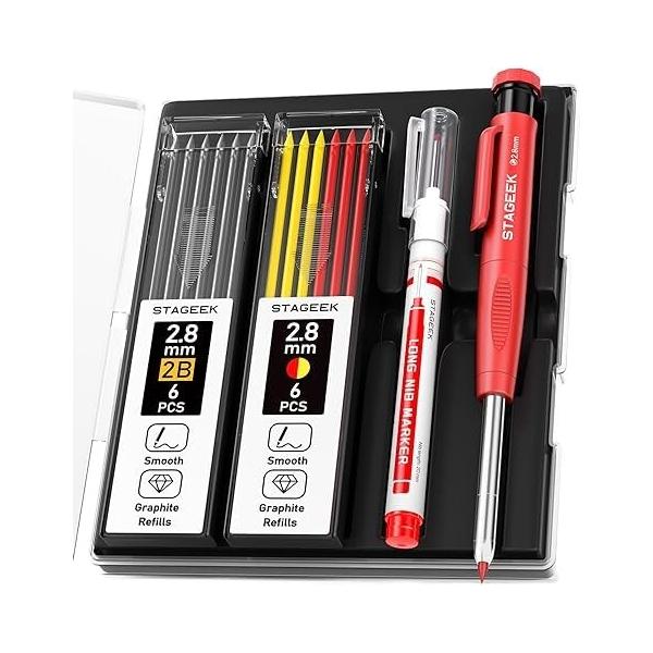 STAGEEK 建築用シャーペン 2.8mm 1本セット シャー芯付き 建設用