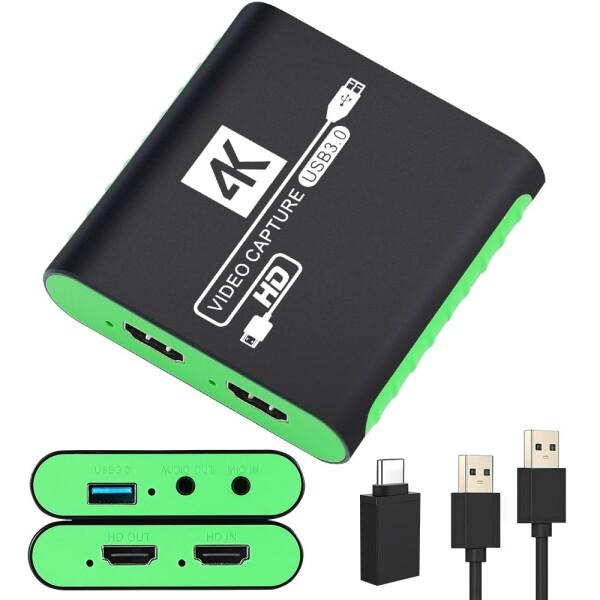【4Kパススルー】キャプチャーボード1080p60fpsSwitch PS5対応 ビデオゲームキャプチャーボード HDMI 4K パススルー対応 Switch対応