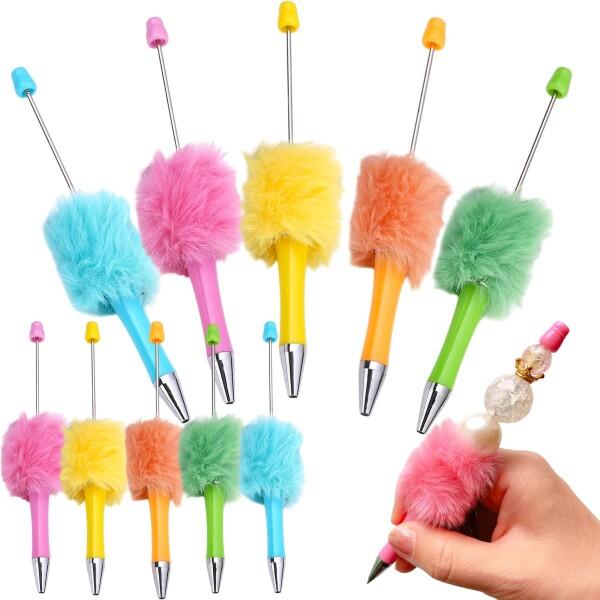 カスタムボールペン ペンビーズ ふわふわボールペン 【1個/120yen】 1本 カスタム オリジナル 作成用 ボールペン ポンポンファー