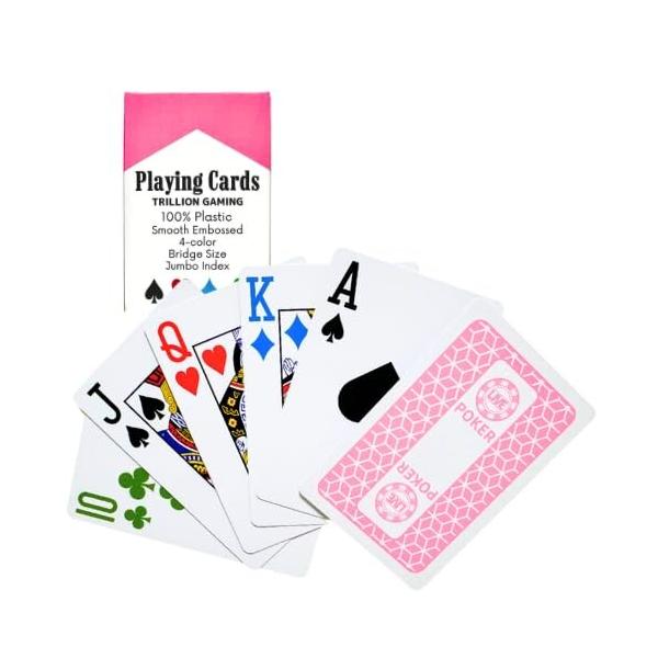 TRILLION GAMING playing Card 4色トランプ (CANDY PINK)カット TRILLION GAMING playing Card 4色トランプ (CANDY PINK)カット