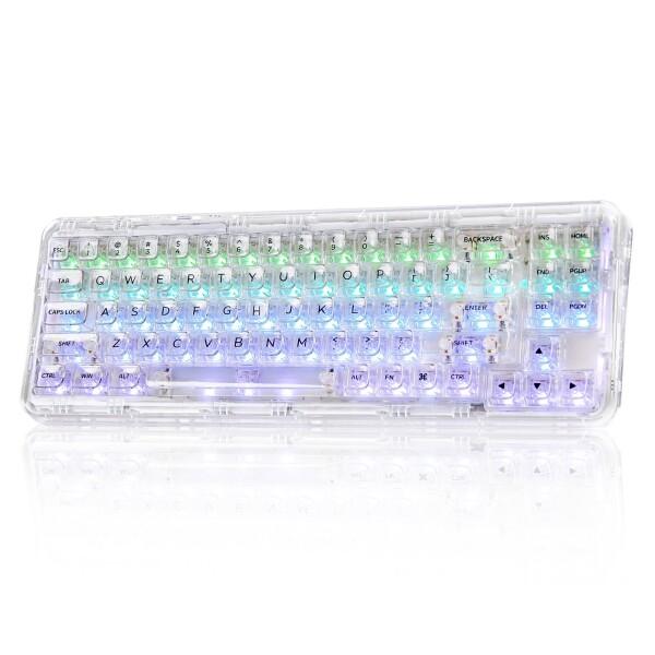 YUNZII X71 メカニカルゲーミングキーボード (ピンク) Amazon.com: YUNZII X71 Transparent Mechanical Keyboard