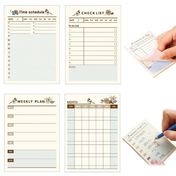 to doリスト 付箋 ノート 週間計画メモ 月計画メモ 時間 管理 ふせん