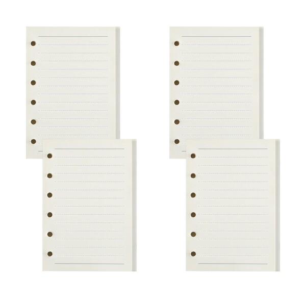 TRkin メモ帳リフィル システム 手帳リフィル メモ帳詰め替え用紙 ミニ6穴 横罫 A7 8cm×12cm