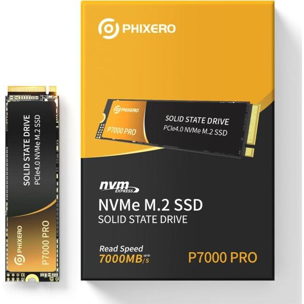 PHIXERO P7000PRO SSD 2TB NVMe 最大読取7000MB/s (R:7000MB/s、W