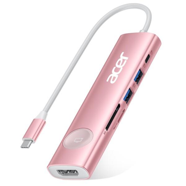 acer Acer USB C ハブ 7-in-1 4K 60Hz HDMIポート Type-C 100W
