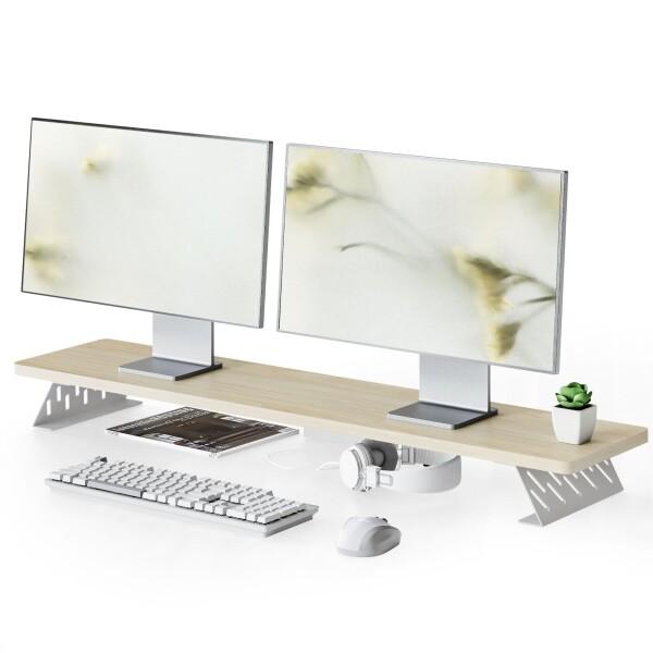 Fenge モニター台 卓上 モニタースタンド デスクシェルフ パソコン台