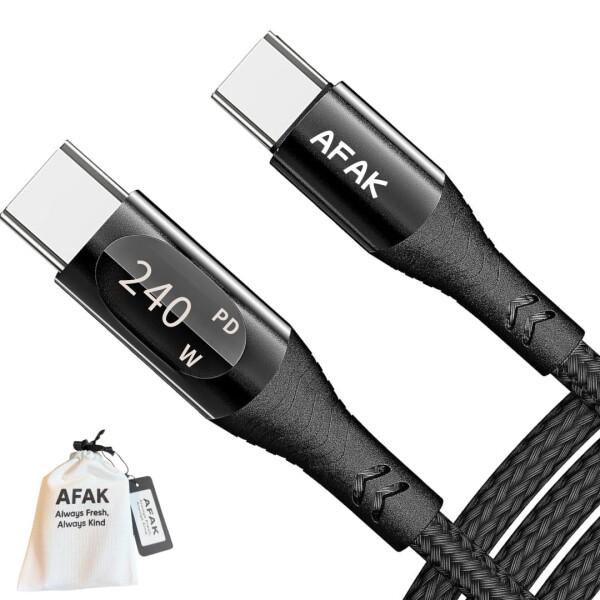 ディスプレイ付き USB-C to ケーブル 240W PD3.1対応 LEDディスプレイ