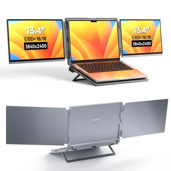 intehill モバイルモニター 4K 13.4インチ IGZOパネル 非光沢 Intehill モバイルモニター 2画面 4K トリプルモニター 13.4インチ 非