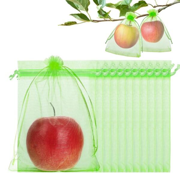 GWHOLE 果物袋 ぶどう 果物保護バッグ 50枚入 防虫 ネット 果樹袋 保護ネット 15cm×20cm オー