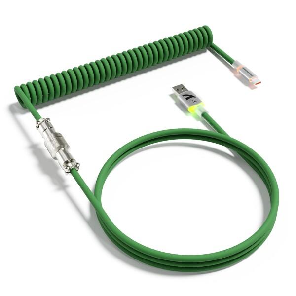 ATTACK SHARK C01ULTRA キーボード コイルケーブル 着脱式 航空コネクタ付き RGBライト搭載 Type-C USB-A ダ