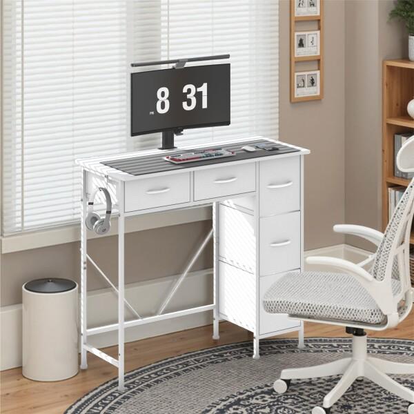 Kurasage デスク 机 パソコンデスク 引き出し付き 勉強机 幅84cm×奥行