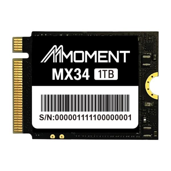 MMOMENT MX34 1TB M.2 2230 PCIe Gen3x4 NVMe 内蔵SSD (読込最大3600MB